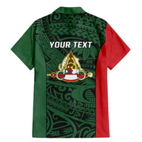 Personalised PNG East Sepik Province Family Matching Mermaid Dress and Hawaiian Shirt Bird of Paradise Tattoo Flag Motif LT9 - Polynesian Pride