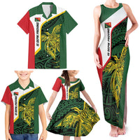Personalised PNG East Sepik Province Family Matching Tank Maxi Dress and Hawaiian Shirt Bird of Paradise Tattoo Flag Motif LT9 - Polynesian Pride