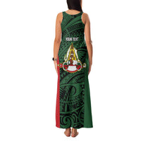 Personalised PNG East Sepik Province Family Matching Tank Maxi Dress and Hawaiian Shirt Bird of Paradise Tattoo Flag Motif LT9 - Polynesian Pride