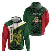 Personalised PNG East Sepik Province Hoodie Bird of Paradise Tattoo Flag Motif LT9 - Polynesian Pride