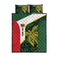 Personalised PNG East Sepik Province Quilt Bed Set Bird of Paradise Tattoo Flag Motif LT9 - Polynesian Pride