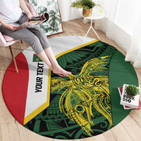 Personalised PNG East Sepik Province Round Carpet Bird of Paradise Tattoo Flag Motif LT9 - Polynesian Pride