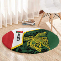 Personalised PNG East Sepik Province Round Carpet Bird of Paradise Tattoo Flag Motif LT9 - Polynesian Pride