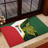 Personalised PNG East Sepik Province Rubber Doormat Bird of Paradise Tattoo Flag Motif LT9 - Polynesian Pride