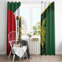 Personalised PNG East Sepik Province Window Curtain Bird of Paradise Tattoo Flag Motif LT9 - Polynesian Pride