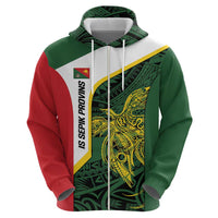 Personalised PNG East Sepik Province Zip Hoodie Bird of Paradise Tattoo Flag Motif LT9 - Polynesian Pride