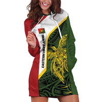 Personalised PNG Eastern Highlands Hoodie Dress Bird of Paradise Tattoo Flag Motif LT9 Green - Polynesian Pride