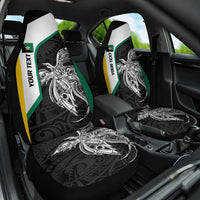 Personalised PNG Enga Province Car Seat Cover Bird of Paradise Tattoo Flag Motif LT9 One Size Green - Polynesian Pride