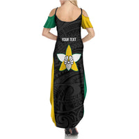 Personalised PNG Enga Province Family Matching Summer Maxi Dress and Hawaiian Shirt Bird of Paradise Tattoo Flag Motif LT9 - Polynesian Pride