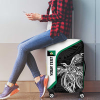 Personalised PNG Enga Province Luggage Cover Bird of Paradise Tattoo Flag Motif LT9 - Polynesian Pride