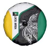 Personalised PNG Enga Province Spare Tire Cover Bird of Paradise Tattoo Flag Motif LT9 - Polynesian Pride