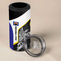 Personalised PNG Gulf Province 4 in 1 Can Cooler Tumbler Bird of Paradise Tattoo Flag Motif LT9 - Polynesian Pride