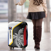 Personalised PNG Gulf Province Luggage Cover Bird of Paradise Tattoo Flag Motif LT9 - Polynesian Pride
