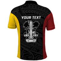 Personalised PNG Madang Province Polo Shirt Bird of Paradise Tattoo Flag Motif - Polynesian Pride