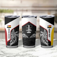 Personalised PNG Madang Province Tumbler Cup Bird of Paradise Tattoo Flag Motif LT9 - Polynesian Pride
