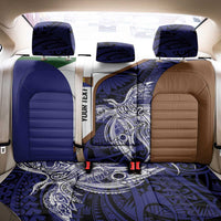 Personalised PNG Manus Province Back Car Seat Cover Bird of Paradise Tattoo Flag Motif LT9 - Polynesian Pride