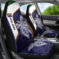 Personalised PNG Manus Province Car Seat Cover Bird of Paradise Tattoo Flag Motif LT9 - Polynesian Pride