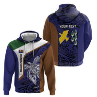 Personalised PNG Manus Province Hoodie Bird of Paradise Tattoo Flag Motif LT9 - Polynesian Pride
