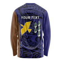 Personalised PNG Manus Province Long Sleeve Shirt Bird of Paradise Tattoo Flag Motif LT9 - Polynesian Pride