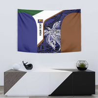 Personalised PNG Manus Province Tapestry Bird of Paradise Tattoo Flag Motif - Polynesian Pride