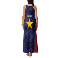 Personalised PNG Milne Bay Province Family Matching Tank Maxi Dress and Hawaiian Shirt Bird of Paradise Tattoo Flag Motif LT9 - Polynesian Pride