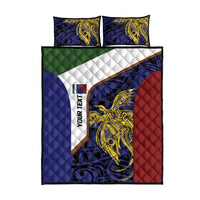 Personalised PNG Milne Bay Province Quilt Bed Set Bird of Paradise Tattoo Flag Motif LT9 - Polynesian Pride