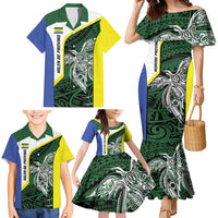 Personalised PNG Morobe Province Family Matching Mermaid Dress and Hawaiian Shirt Bird of Paradise Tattoo Flag Motif LT9 - Polynesian Pride