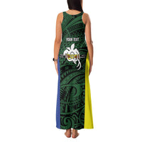 Personalised PNG Morobe Province Family Matching Tank Maxi Dress and Hawaiian Shirt Bird of Paradise Tattoo Flag Motif LT9 - Polynesian Pride