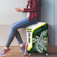 Personalised PNG Morobe Province Luggage Cover Bird of Paradise Tattoo Flag Motif LT9 - Polynesian Pride