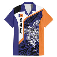 Personalised PNG New Ireland Family Matching Mermaid Dress and Hawaiian Shirt Bird of Paradise Tattoo Flag Motif LT9 Dad's Shirt - Short Sleeve Orange - Polynesian Pride