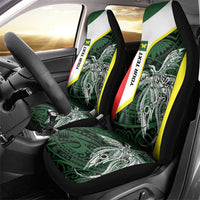 Personalised PNG Oro Province Car Seat Cover Bird of Paradise Tattoo Flag Motif LT9 - Polynesian Pride