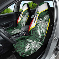 Personalised PNG Oro Province Car Seat Cover Bird of Paradise Tattoo Flag Motif LT9 - Polynesian Pride