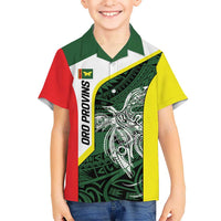 Personalised PNG Oro Province Hawaiian Shirt Bird of Paradise Tattoo Flag Motif LT9 - Polynesian Pride