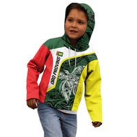 Personalised PNG Oro Province Kid Hoodie Bird of Paradise Tattoo Flag Motif LT9 - Polynesian Pride