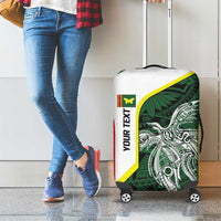 Personalised PNG Oro Province Luggage Cover Bird of Paradise Tattoo Flag Motif LT9 - Polynesian Pride