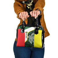 Personalised PNG Oro Province Shoulder Handbag Bird of Paradise Tattoo Flag Motif - Polynesian Pride