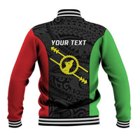 Personalised PNG Southern Highlands Province Baseball Jacket Bird of Paradise Tattoo Flag Motif LT9 - Polynesian Pride