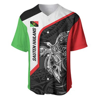 Personalised PNG Southern Highlands Province Baseball Jersey Bird of Paradise Tattoo Flag Motif LT9 Red - Polynesian Pride