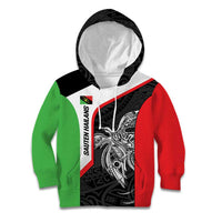 Personalised PNG Southern Highlands Province Kid Hoodie Bird of Paradise Tattoo Flag Motif LT9 Hoodie Red - Polynesian Pride