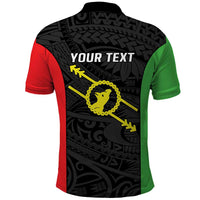 Personalised PNG Southern Highlands Province Polo Shirt Bird of Paradise Tattoo Flag Motif - Polynesian Pride