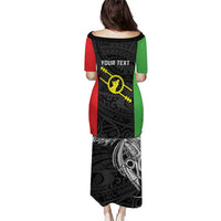 Personalised PNG Southern Highlands Province Puletasi Bird of Paradise Tattoo Flag Motif LT9 - Polynesian Pride