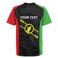 Personalised PNG Southern Highlands Province Rugby Jersey Bird of Paradise Tattoo Flag Motif LT9 - Polynesian Pride