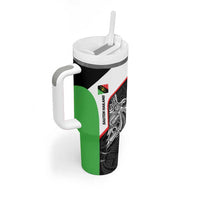Personalised PNG Southern Highlands Province Tumbler With Handle Bird of Paradise Tattoo Flag Motif LT9 - Polynesian Pride