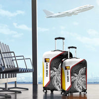Personalised PNG Western Province Luggage Cover Bird of Paradise Tattoo Flag Motif LT9 - Polynesian Pride