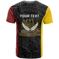 Personalised PNG Western Province T Shirt Bird of Paradise Tattoo Flag Motif LT9 - Polynesian Pride