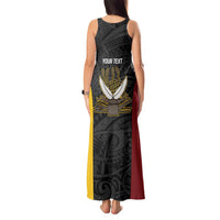Personalised PNG Western Province Tank Maxi Dress Bird of Paradise Tattoo Flag Motif LT9 - Polynesian Pride
