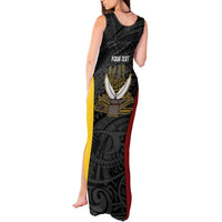 Personalised PNG Western Province Tank Maxi Dress Bird of Paradise Tattoo Flag Motif LT9 - Polynesian Pride