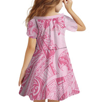 Pacific Girl and Butterfly Cancer Ribbon Personalised Family Matching Puletasi and Hawaiian Shirt LT9 - Polynesian Pride