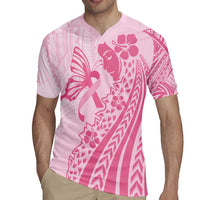 Pacific Girl and Butterfly Cancer Ribbon Personalised Rugby Jersey LT9 - Polynesian Pride