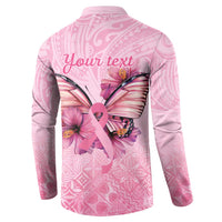 Faith Hope Love Butterfly Ribbon Personalised Button Sweatshirt